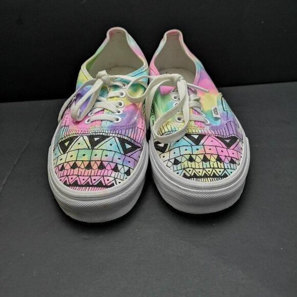 Vans Men's 8.5 or Ladies Size 10 Watercolor Unisex Hand Painted Canvas Sneakers - Picture 5 of 9